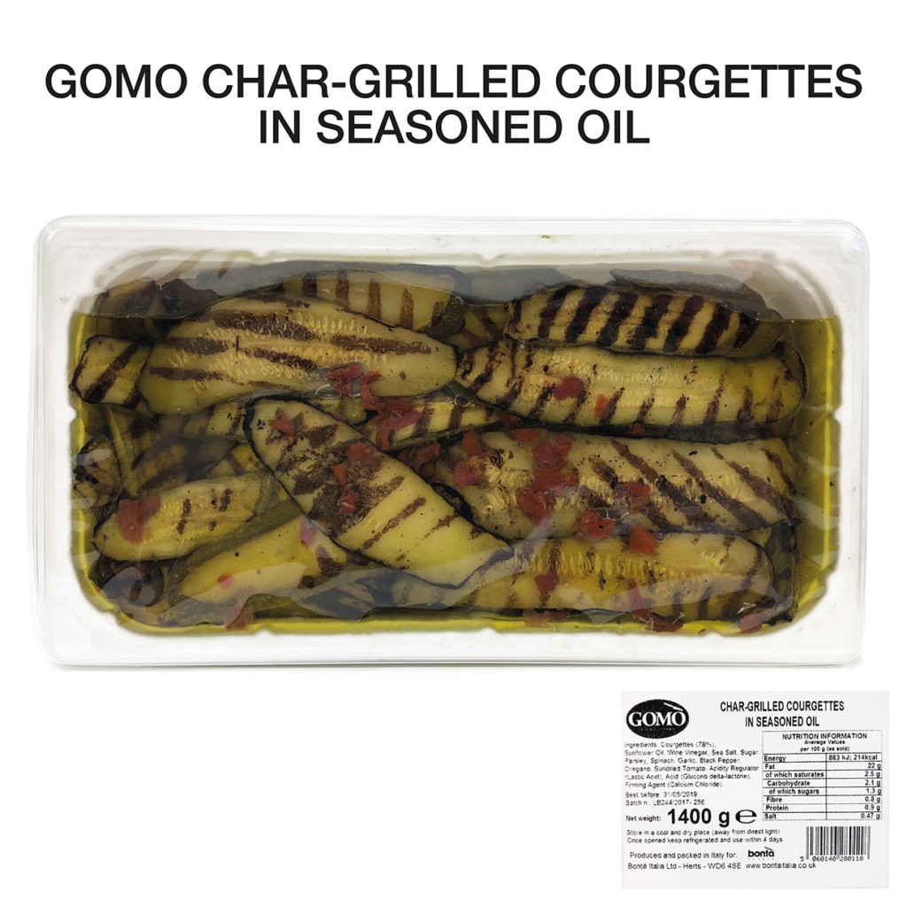 Chargrilled Courgettes in Seasoned Oil